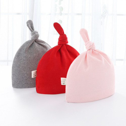 9901 European and American infant hat children's knot hat baby knot hat newborn baby hat sleep hat 