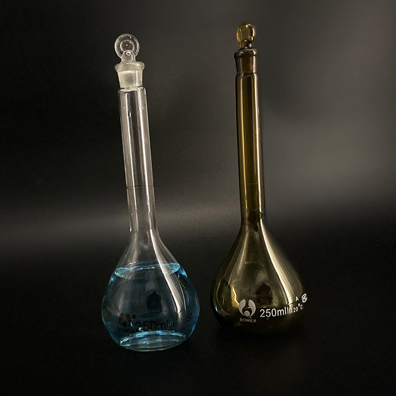 厂家供应玻璃容量瓶多种规格可选 液体分装瓶容量瓶可按规格定 制