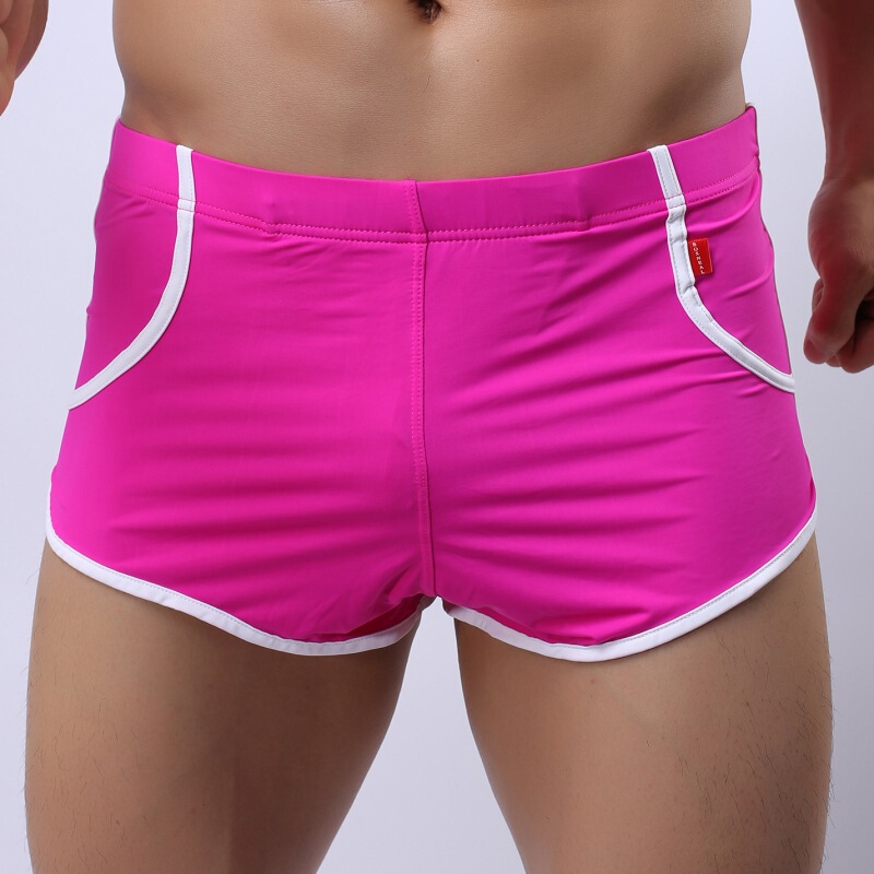 Men's New Couple Ice Silk Underwear Classic Mid-Waist Polo Boxers European and American Boxer Shorts Wholesale Men