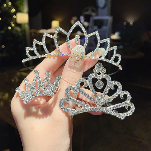 Girls crown tiara children princess crown hairpin hairband little girl clip baby hair accessories korean style hairpin