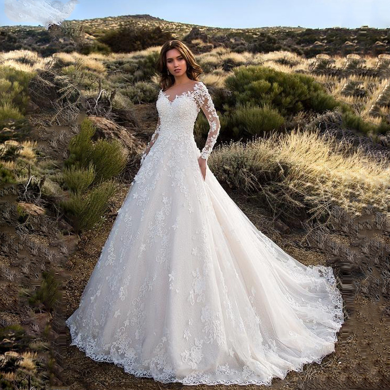 2025 summer new European and American women's Amazon long sleeve off shoulder bridal wedding dress dress dress 8801 2025 summer new European and American women's Amazon long sleeve off shoulder bridal wedding dress dress dress 8801