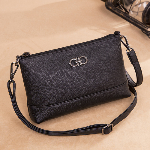 Genuine leather bag for women 2024 new fashion soft leather shoulder bag versatile simple top layer cowhide crossbody small bag for women