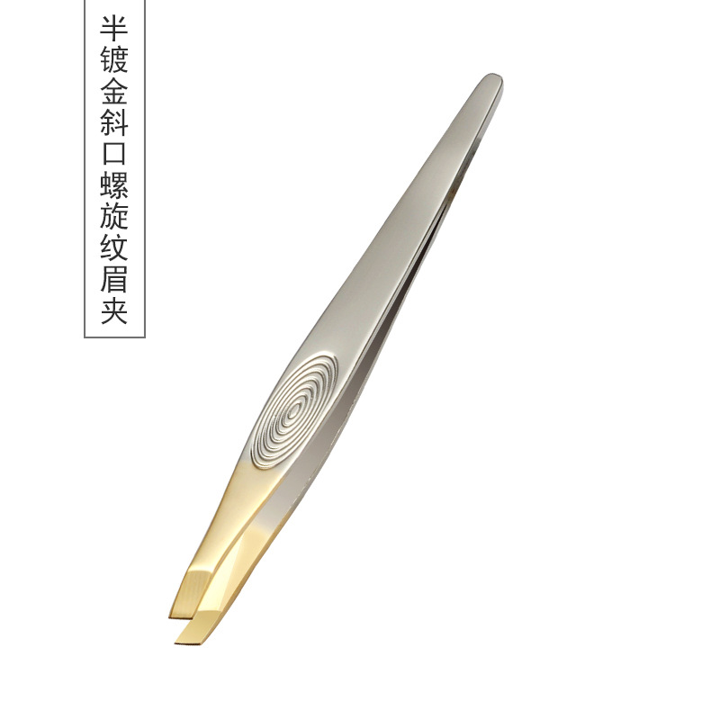 Fabricante de acero inoxidable clip de la ceja clip de la belleza oblicua plana boca clip de la ceja Clipper pinzas herramientas de belleza traje