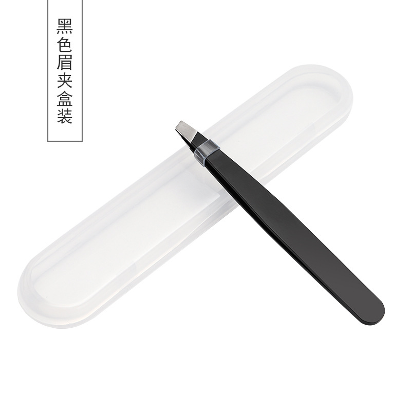 Fabricante de acero inoxidable clip de la ceja clip de la belleza oblicua plana boca clip de la ceja Clipper pinzas herramientas de belleza traje