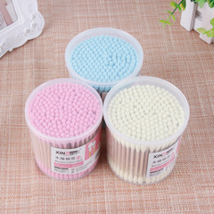 【芯樂美】廠家一次竹木棒棉簽美妝彩棉彩色清潔化妝棉棒200支/盒