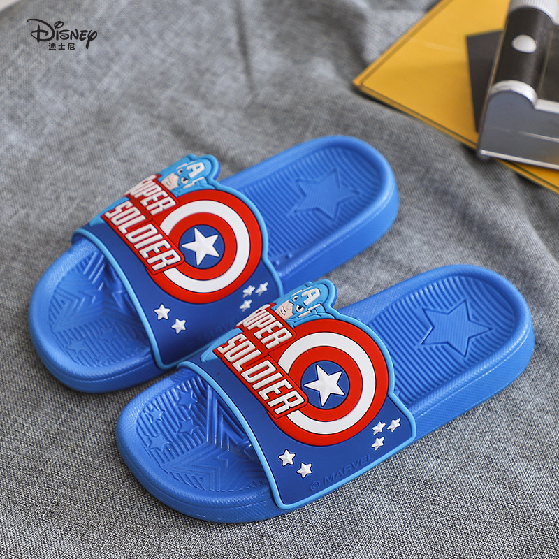 [30% de descuento en la compra] Disney Summer New Marvel Indoor Antideslizante Home Ice Snow Children's Zapatillas exteriores