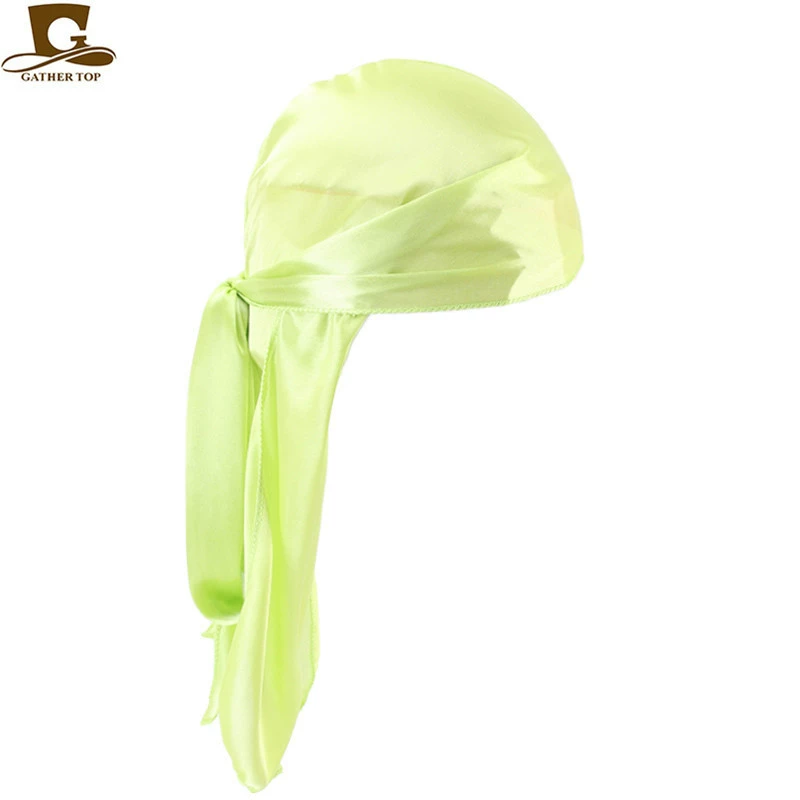 Сатиновый дюраг головной платок, imitation silk (полиэстер), длинный хвост, размер для взрослых, лёгкий 35 г