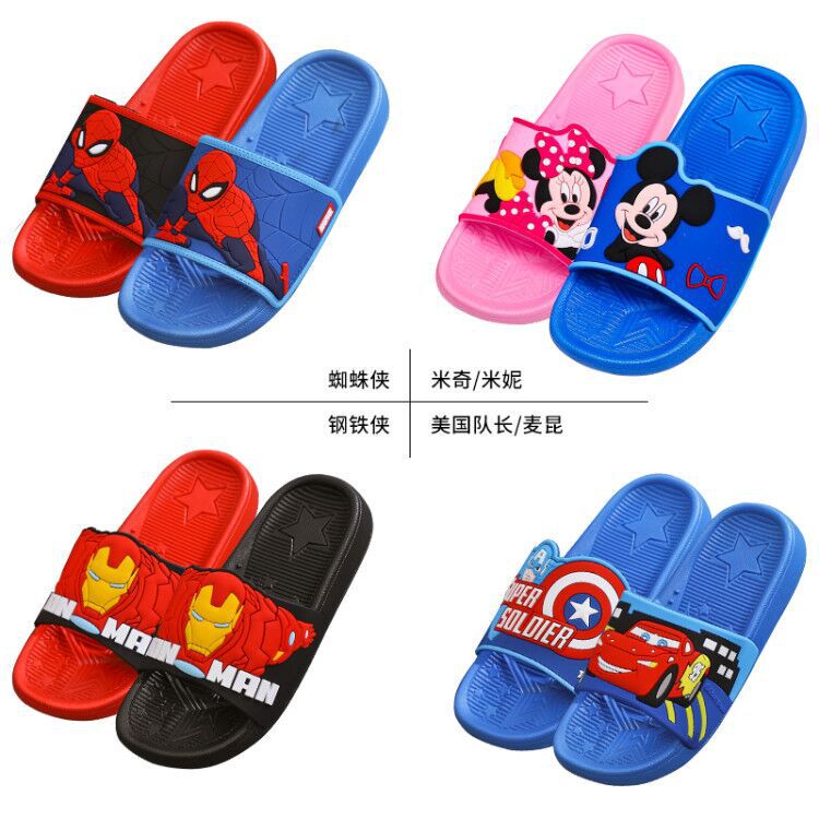 【Super Value Special Price】Disney Summer New Marvel Indoor Non-Slip Household Wear-Resistant Ice and Snow Children's Slippers for Outdoor Wear