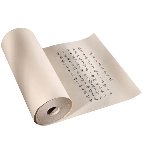 Directly from the manufacturer, thick 100-meter rice paper, antique-colored rice paper, long roll, half-cooked, cooked, and cooked, blank, calligraphy and painting paper