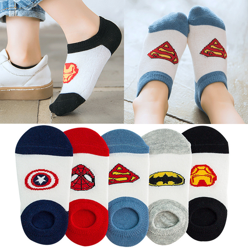 Spring and summer thin mesh children's summer socks cartoon baby cotton socks newborn baby socks short boat Socks