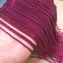 2-天然7A酒红石榴石圆珠半成品 散珠 DIY饰品 流苏配珠批发