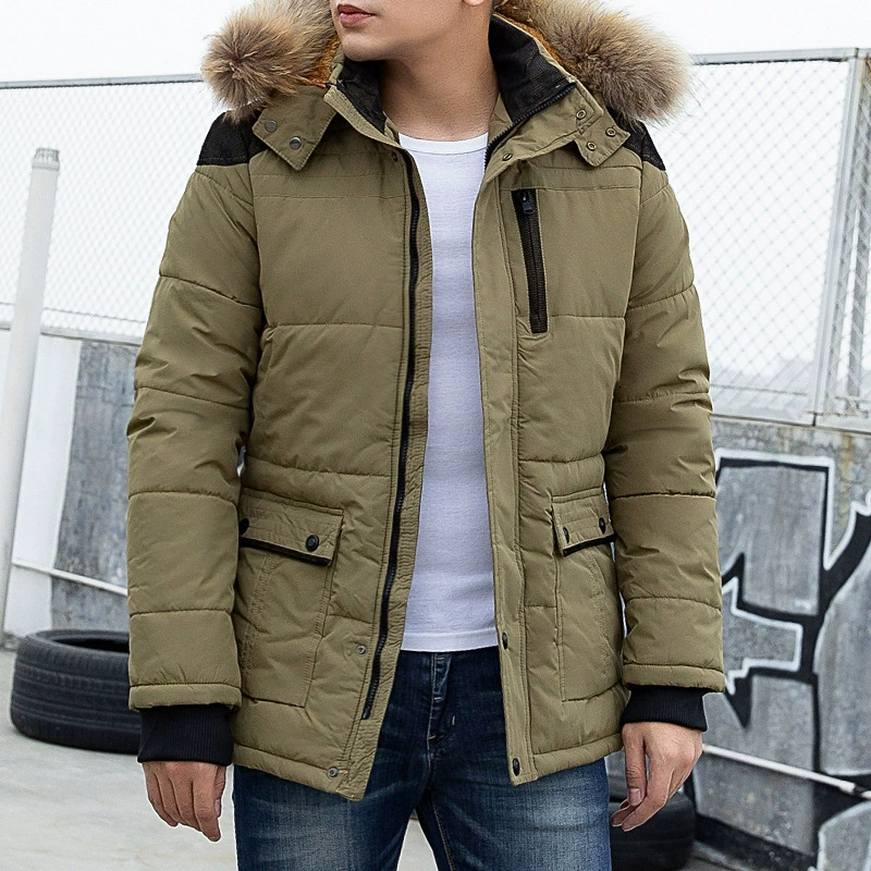 Warm down jacket for leisure with hood, 2023