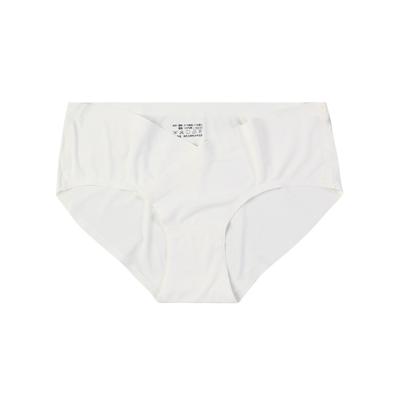 Ropa interior de triángulo de soporte de vientre sin costuras en forma de V para Embarazo y Parto Ropa interior de cintura baja de una pieza al por mayor de fábrica para mujeres embarazadas