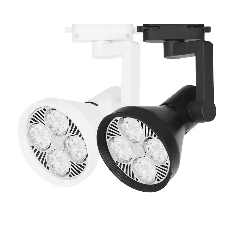 LED轨道灯喇叭口Par30家具射灯led服装店110V宽压35W散光轨道射灯