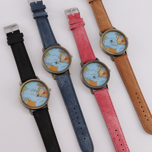 Best-selling foreign trade worldwide area watch hands denim belt men's watch men's watch factory drop shipping one piece