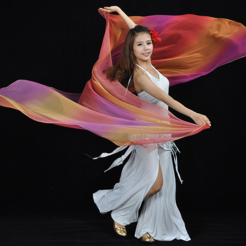 Semi-sheer gauze suspender top + single-open straight pants + wrinkled suspender waist chain, three-piece belly dance suit