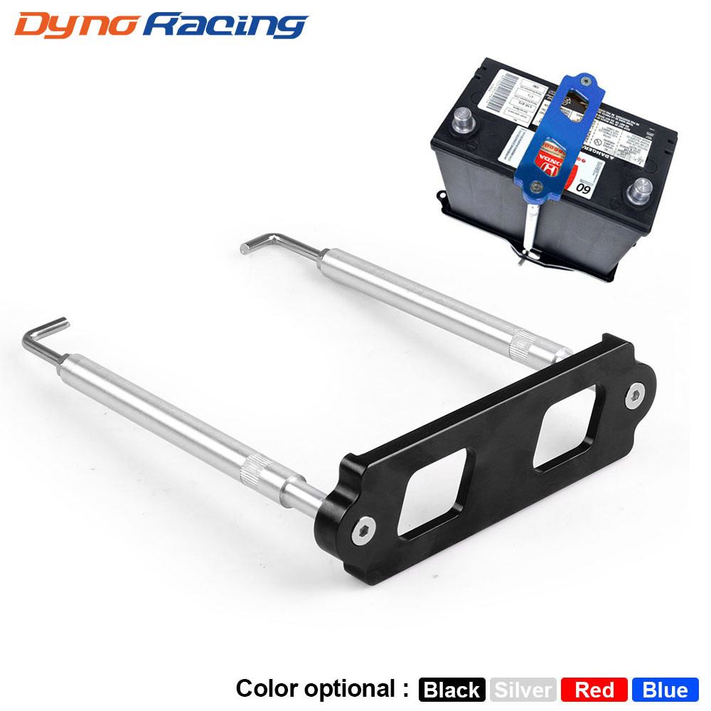 Honda Car Battery Clamp Bracket Aluminum Alloy Battery Holder for Honda Civic 88-00 (Power supply, ignition system accessories) - black