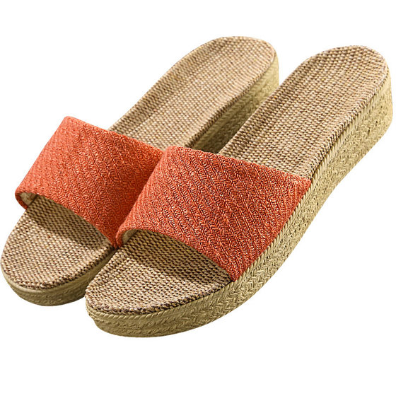 High-heeled new home sandals wholesale home indoor non-slip rubber slippers ladies slippers wear-resistant