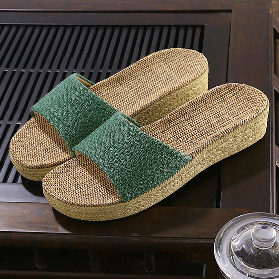 High-heeled new home sandals wholesale home indoor non-slip rubber slippers ladies slippers wear-resistant