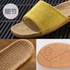 Summer slippers, footwear for beloved, non-slip men's slide indoor platform, Korean style, cotton and linen