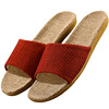 Summer slippers, footwear for beloved, non-slip men's slide indoor platform, Korean style, cotton and linen