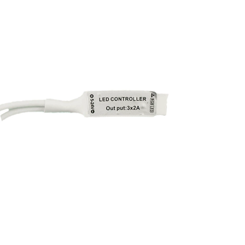 LED мини RGB контроллер, инфракрасный 24 клавиши, вход DC, разъём 4PIN female, инфракрасная головка с удлинителем