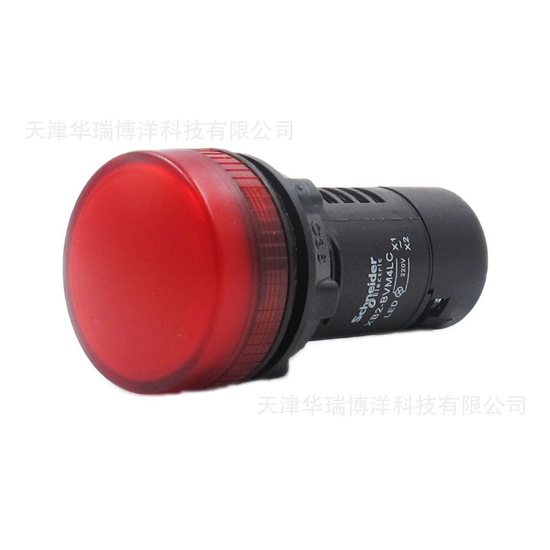 XB2系列红色LED指示灯AC220V指示灯22mm内置BA9s底座XB2BVM4LC