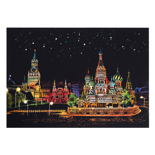 Leap Deer Colorful Urban Series City Night Scene Scratch-Off Painting World Scenery Scratch-Off Painting Creative Birthday Gift