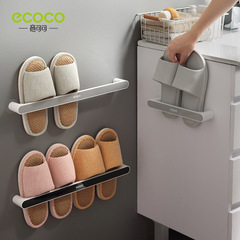 ECOCO Bathroom Sliding Shower Mat Rack Wall-mounted Without Drilling Creative Storage Shelf Door Behind Shoes Storage Gadget