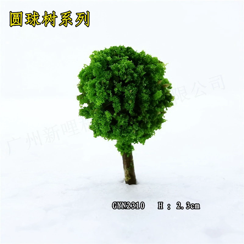 Model spherical tree train sandbox model building model decorating materials plastic glue small tree trunk children's toys
