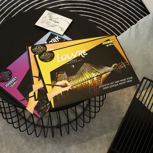 Yuelu YUELU Colorful City III City Night Scene Scratch Painting Creative Diy Handmade Scratch Painting Factory Direct Sales