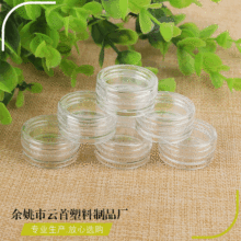 厂家供应批发2.5克圆形膏霜盒眼霜分装盒塑料金粉盒