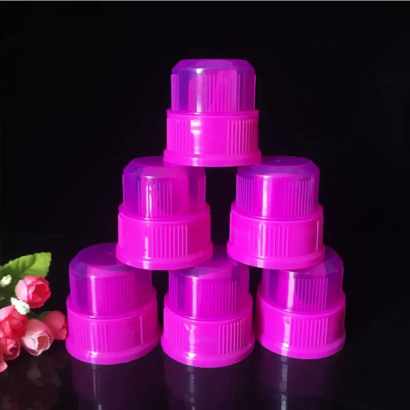 厂家批发现货洗衣液用塑料盖柔顺剂盖子粉色塑料盖子螺旋圆形瓶盖