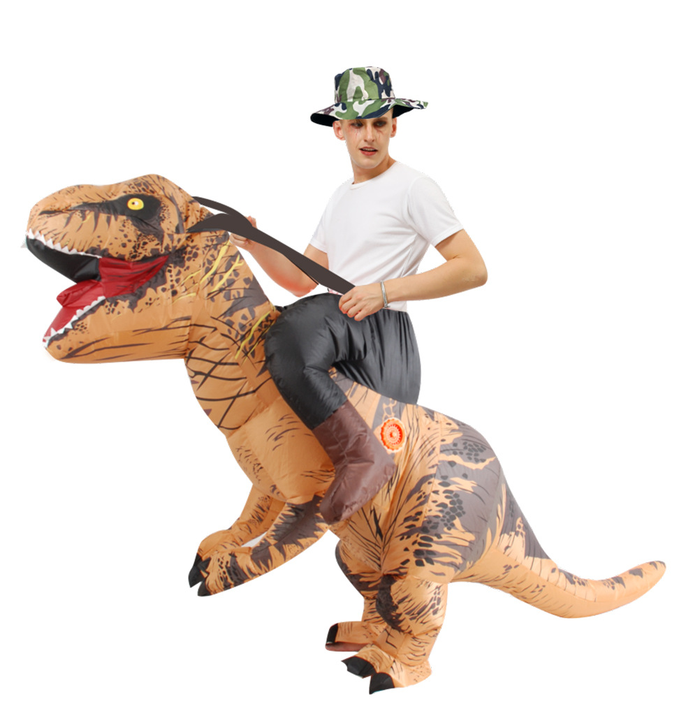 Transfronterizo de Halloween Monte Tyrannosaurus dibujos animados dinosaurio inflable fiesta rendimiento ropa tridimensional dinosaurio ropa inflable