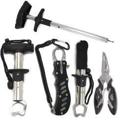 Lure Tool Set Hook Remover Hook Puller Lure Pliers Pointed T-Bar Handle Fish Controller Knife Pliers, Packaged in a Carton