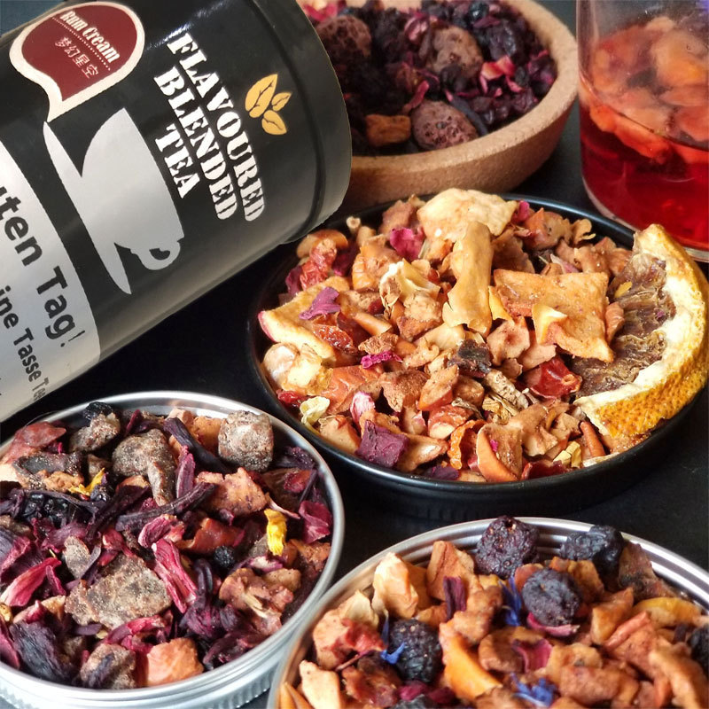 SFT German origin mixed fruit scented tea cold brewing fruit tea multi-flavor 50g canned fruit tea combination