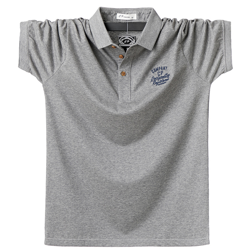 Camiseta de manga corta con solapa de talla grande, polo de manga corta holgado, camiseta de algodón mercerizado de media manga 5169 código secreto PDD TikTok transfronterizo