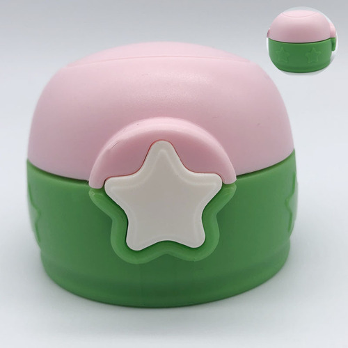 New transparent star children's thermos pot cup lid straw lid student water cup with straw lid and distribution straw