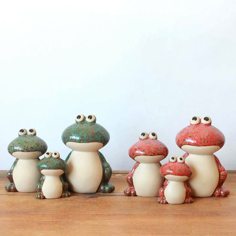 陶磁器の窯の釉薬のカエルの工芸品の家のカエルの工芸品の置物のホテルの客間の装飾の飾り物の1631