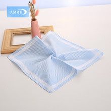 28cm缎纹全棉小手帕 纯棉柔软小方巾 擦汗巾送礼可加印logo 现货