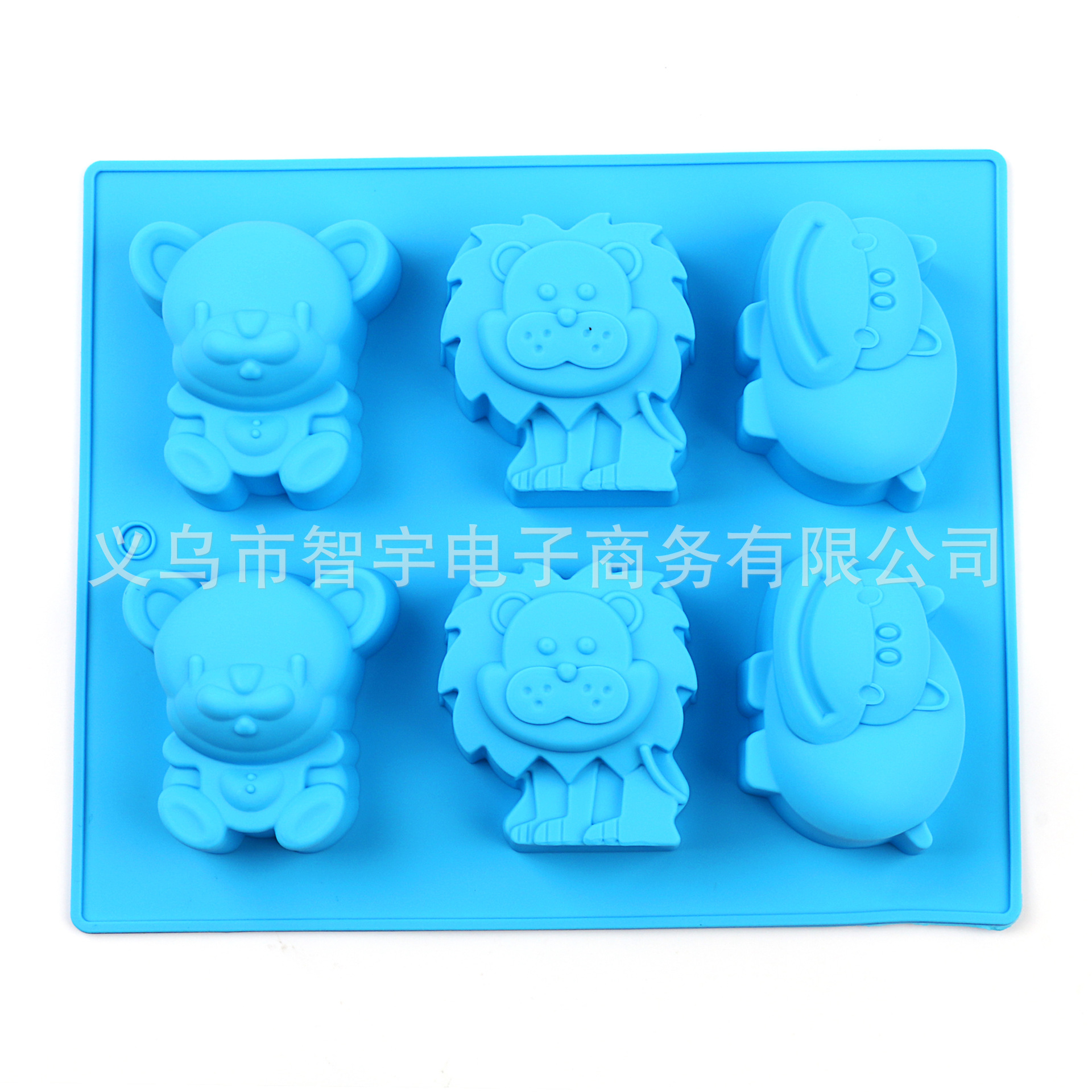 Silicone Cake Mold 6 Even Little Lion Hippo Bear Ice Mold Pudding DIY Chocolate Mold Baking Decoration Tool