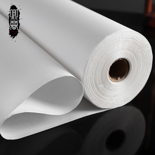 Factory direct supply of 100-meter-long rolls of various specifications of rice paper, half-cooked, raw, cooked, xuan, xuan, xuan, ink, calligraphy and painting works, wholesale of paper