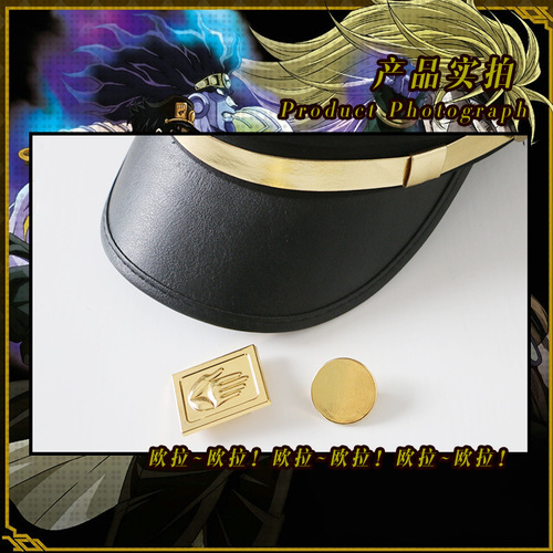 JOJO's Bizarre Adventure Hat - Jotaro Kujo Metal Badge Sunshade Cosplay Hat