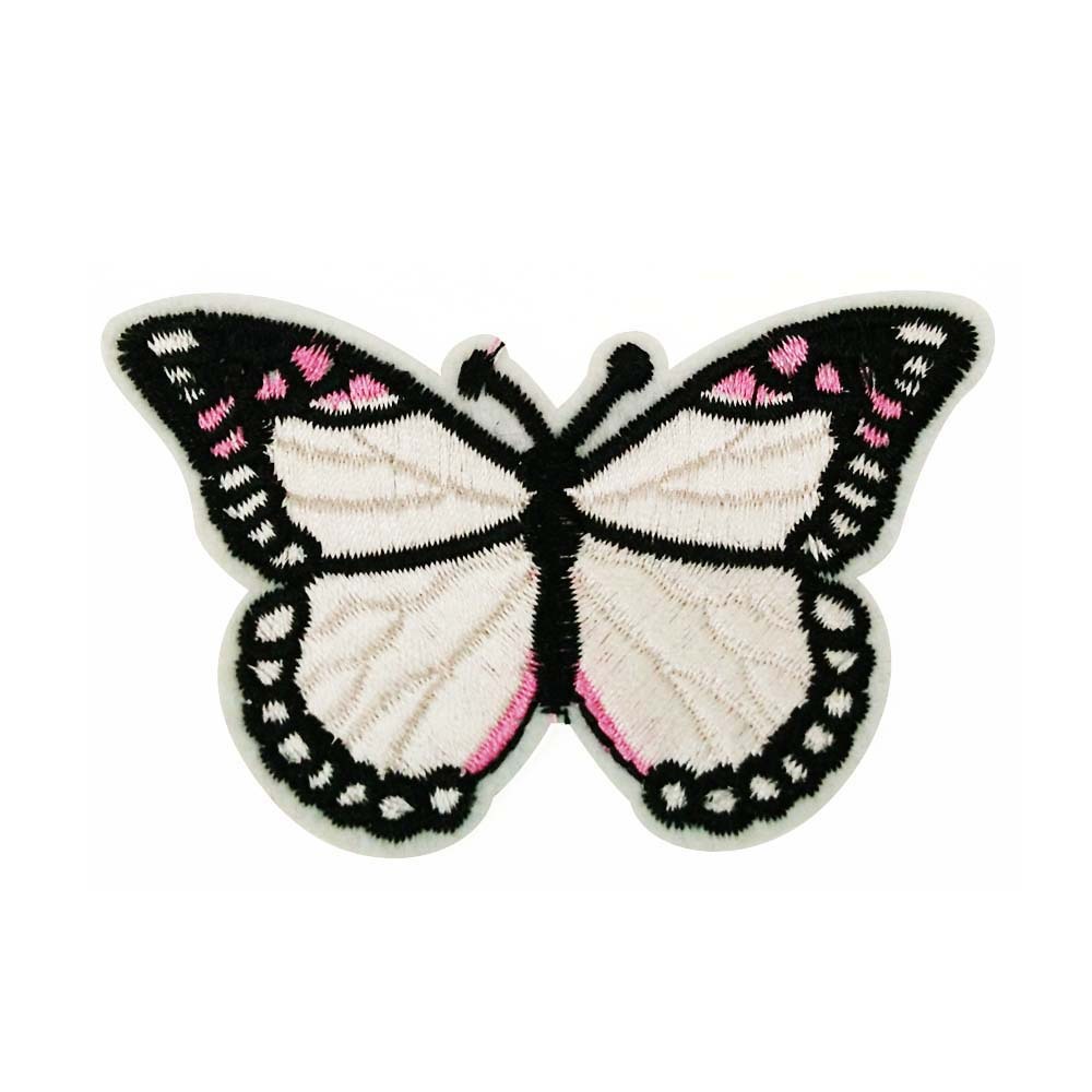 强大电脑绣花辅料厂家直供 昆虫系列写实蝴蝶 刺绣布贴 来图生产