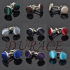 Men's cufflinks metal solid color cloth buckle buckle buckle round cufflink French cufflink customer can make it