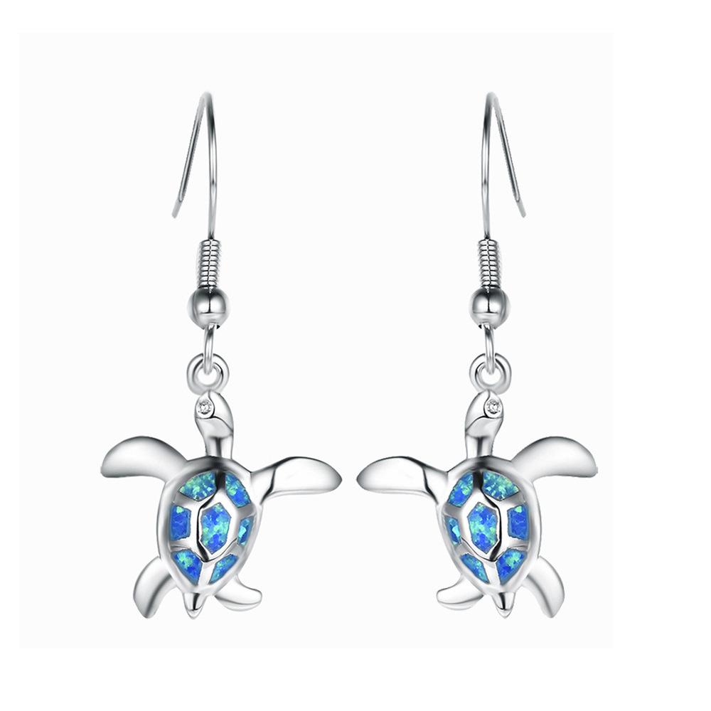 Baosheng wish best selling cross-border fashion jewelry European and American women Auber earrings creative turtle 5 color earrings in stock