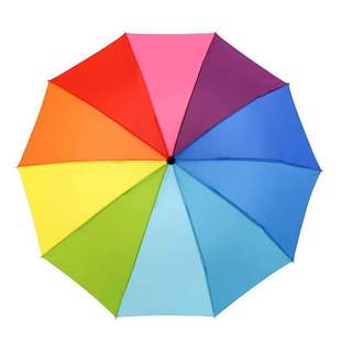 Jiaping Umbrella Customized 10-Bone Rainbow Umbrella Creative Folding Gift Umbrella Umbrella Printing Advertising Umbrella Can Print Logo