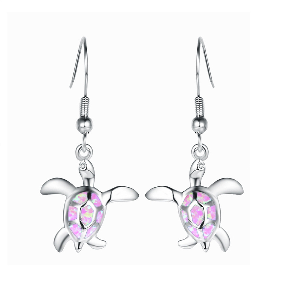 Baosheng wish best selling cross-border fashion jewelry European and American women Auber earrings creative turtle 5 color earrings in stock