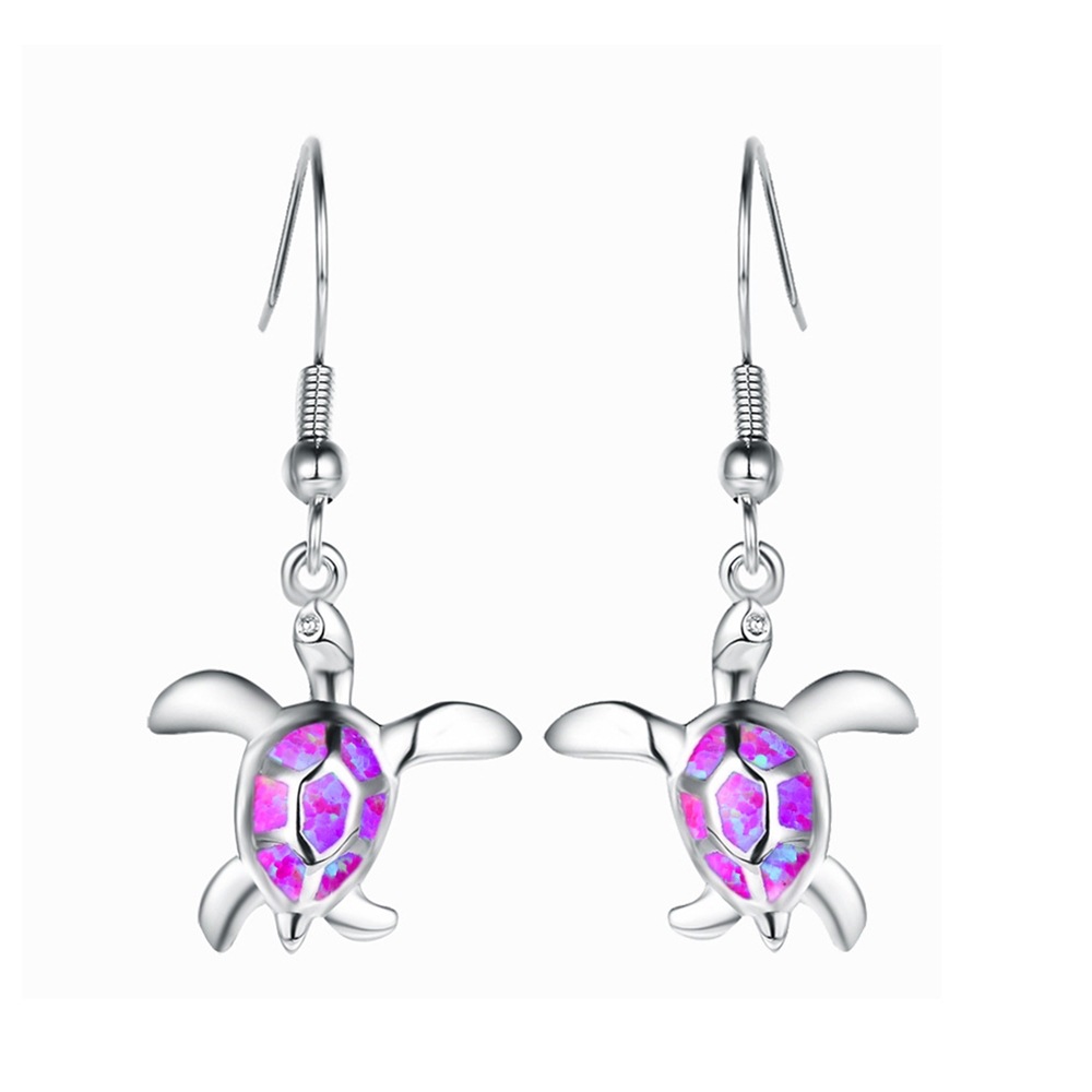 Baosheng wish best selling cross-border fashion jewelry European and American women Auber earrings creative turtle 5 color earrings in stock