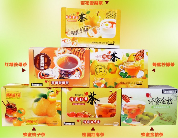 夏果蜂蜜菊花雪梨茶柠檬茶袋装柚子茶一盒（30g*30袋）一盒价